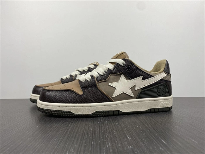 A Bathing Ape Bape SK8 Sta Brown Ivory Bold 5318