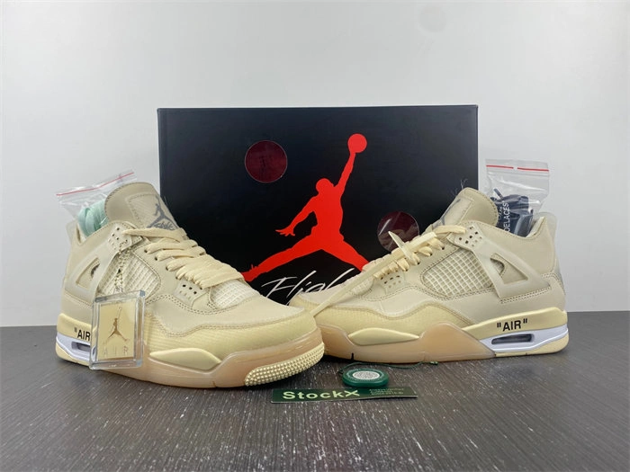 HighQuality Jordan 4 Retro Off-White Sail  CV9388- 3858