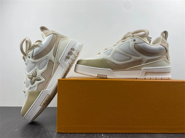 Flexible Luis Vitton LV Skate Sneaker Beige White 1AARQH 1708