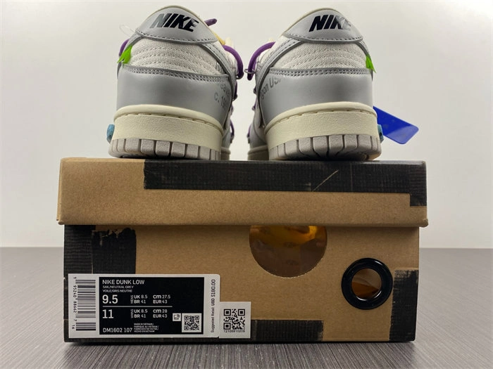 MultiPurpose Nike Dunk Low Off-White Lot 48 DM1602- 5076