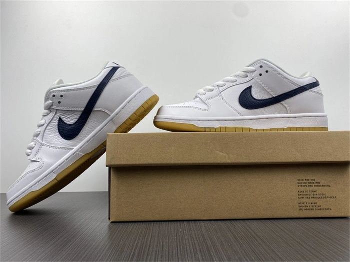 Nike SB Dunk Low Orange Label White Navy CZ2249- Casual 4836
