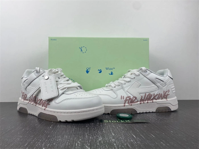 OFF-WHITE Out Of Office For Walking White Pink 0WIA259S22LEA Stretchable 3127